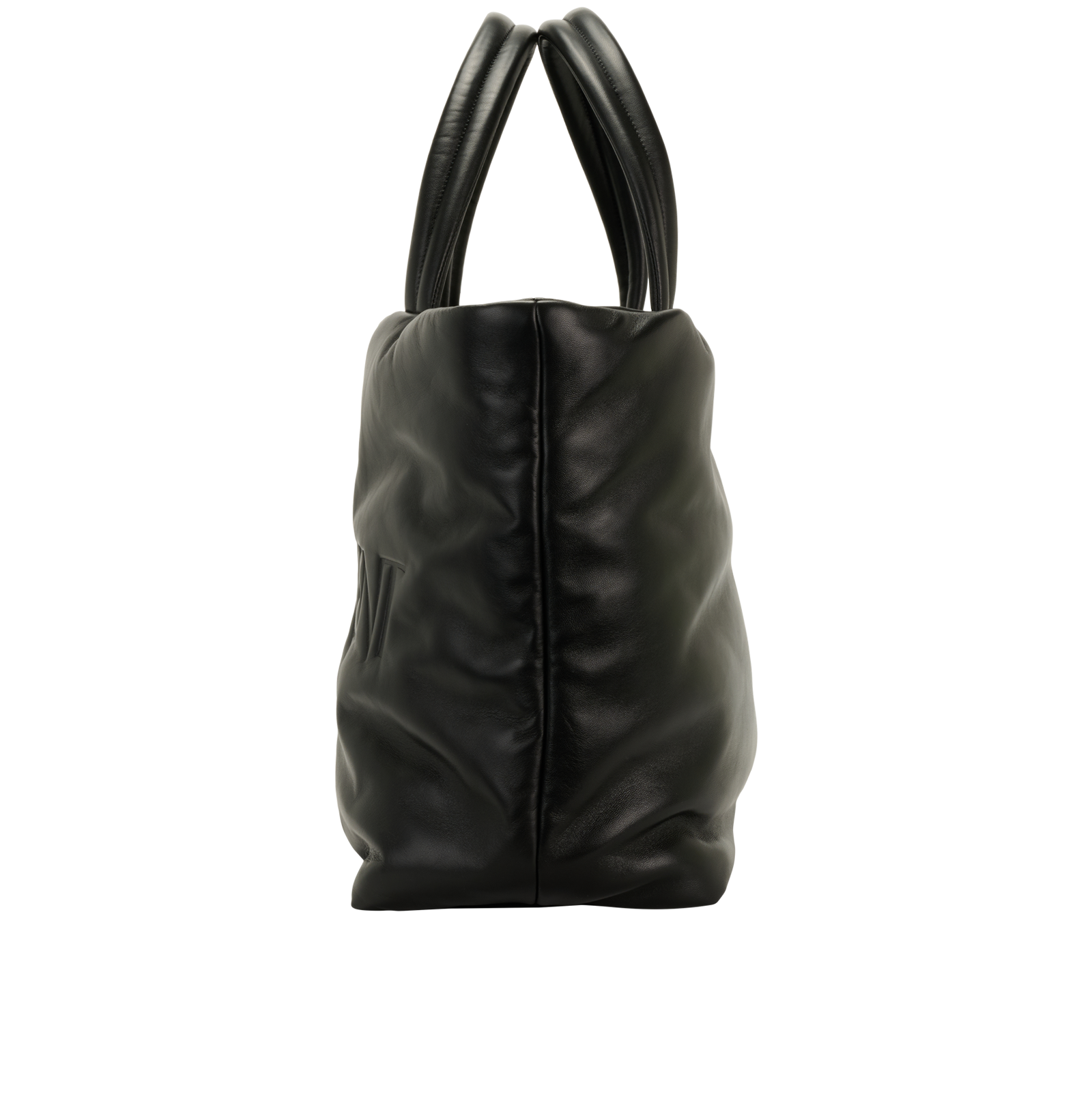 Logo Embossed Large Tote, &pound;1,600, Handbags, Black, Leather, Bottom view